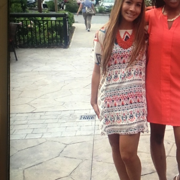 TShirt Aztec Cotton dress with sequin accents - Picture 3 of 3